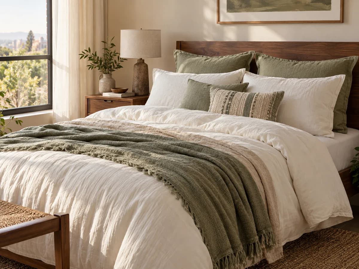Comfortable layered bedding